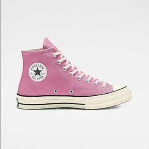 Pink high top converse